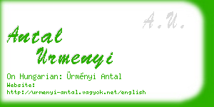 antal urmenyi business card